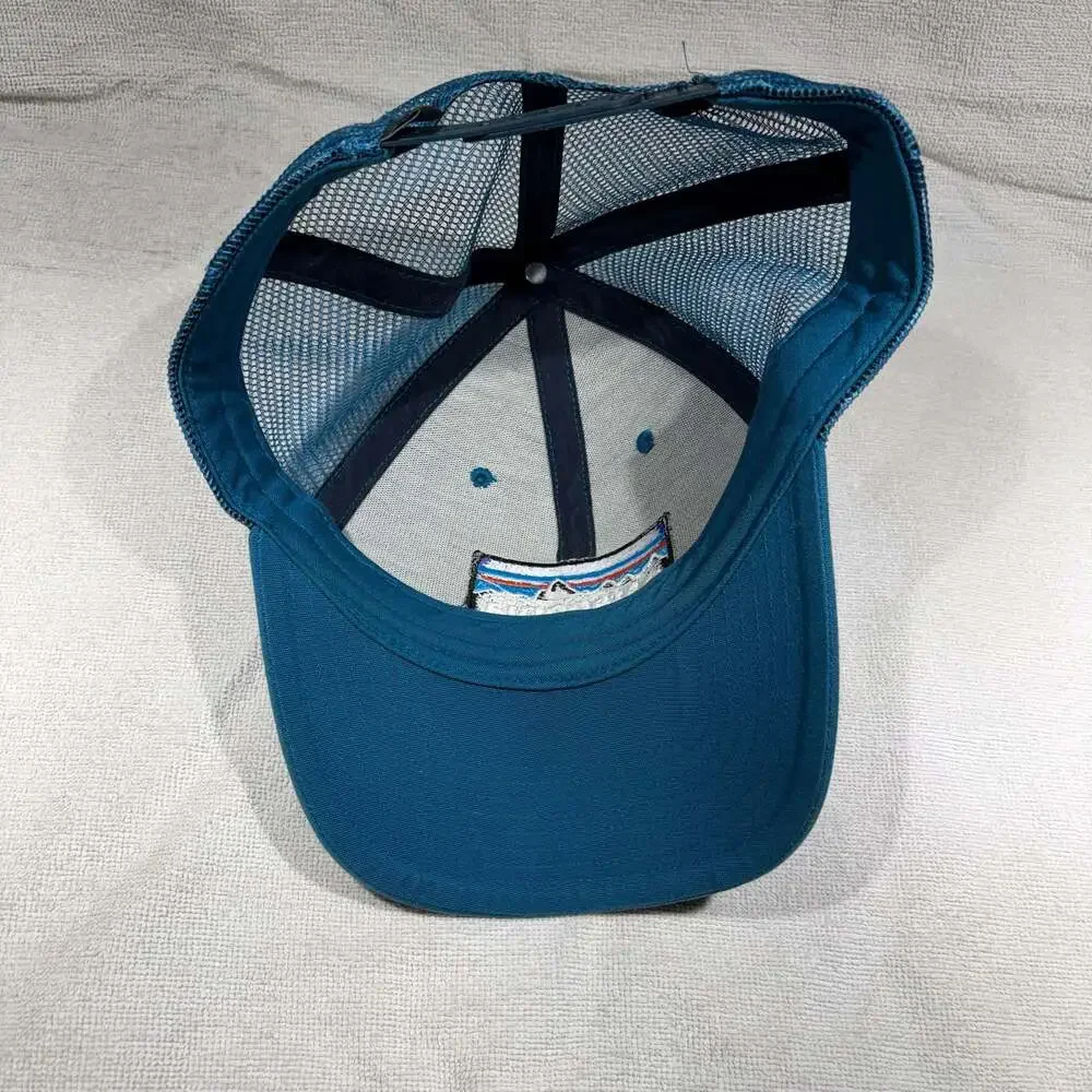 Patagonia P-6 Logo LoPro Trucker Hat Teal Blue Snapback Cap